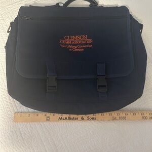 Navy Messenger Bag clemson university